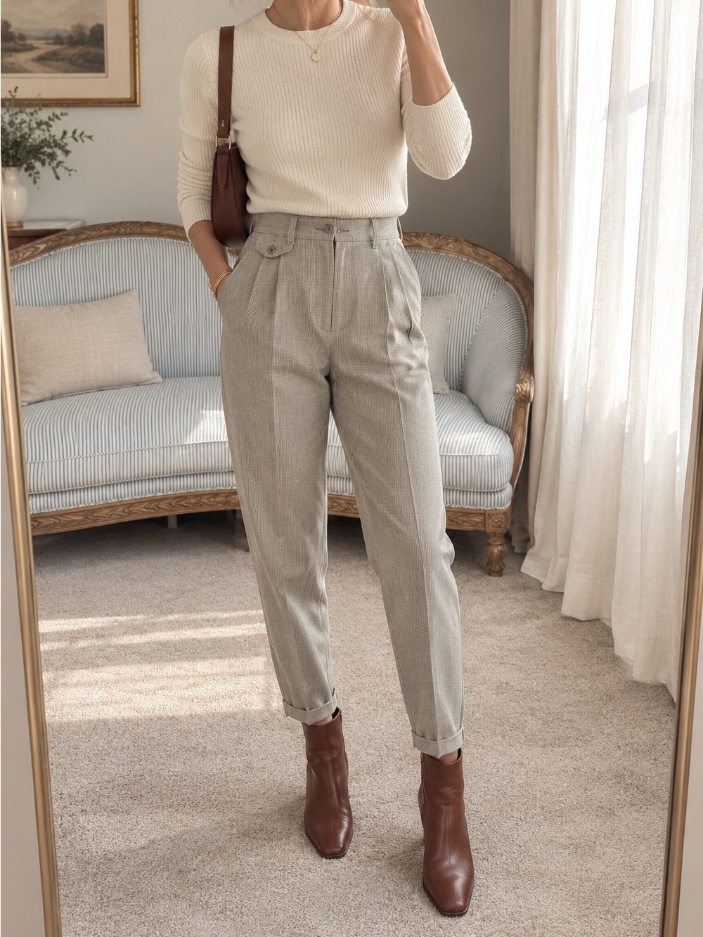 Vintage Houndstooth Trousers
